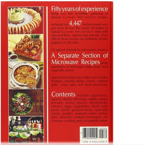 Rare Vintage Cookbook 1985 Hardcover Culinary Arts Institute Original USA Print - Picture 2 of 2